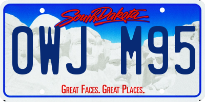SD license plate 0WJM95