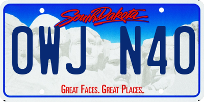 SD license plate 0WJN40