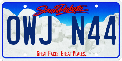 SD license plate 0WJN44