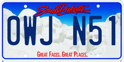 SD license plate 0WJN51