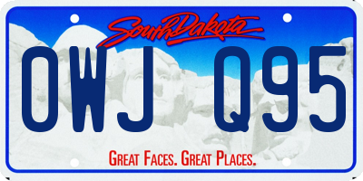 SD license plate 0WJQ95