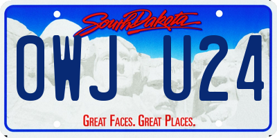 SD license plate 0WJU24