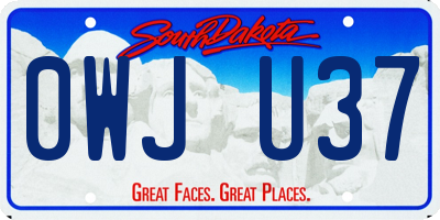 SD license plate 0WJU37