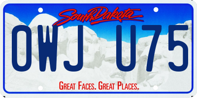 SD license plate 0WJU75