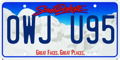 SD license plate 0WJU95