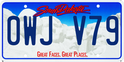 SD license plate 0WJV79