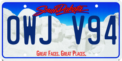 SD license plate 0WJV94