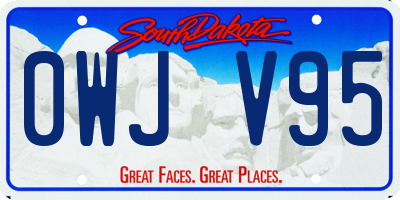 SD license plate 0WJV95