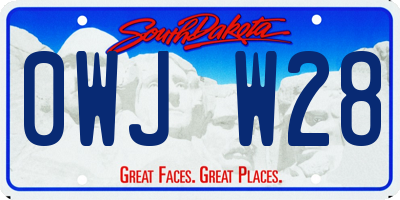 SD license plate 0WJW28