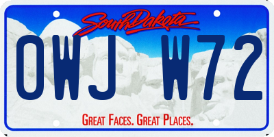 SD license plate 0WJW72
