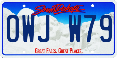 SD license plate 0WJW79