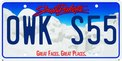 SD license plate 0WKS55
