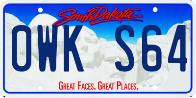 SD license plate 0WKS64