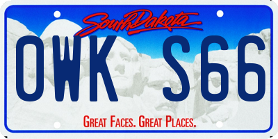 SD license plate 0WKS66