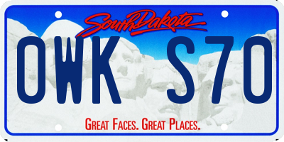 SD license plate 0WKS70