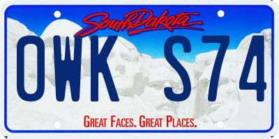 SD license plate 0WKS74