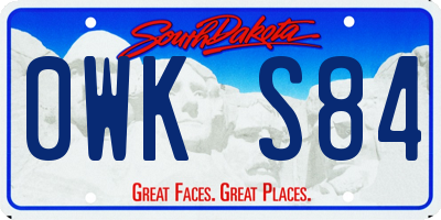 SD license plate 0WKS84