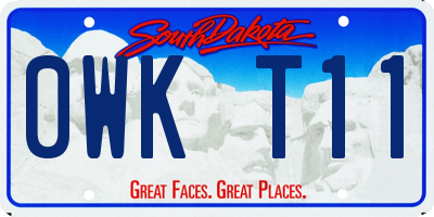 SD license plate 0WKT11