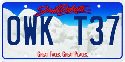 SD license plate 0WKT37