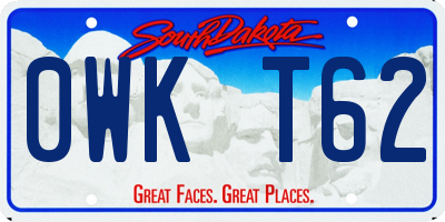 SD license plate 0WKT62
