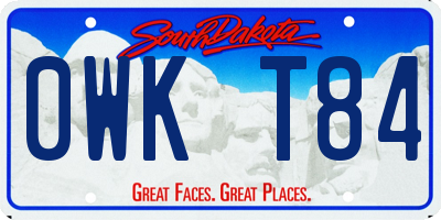 SD license plate 0WKT84