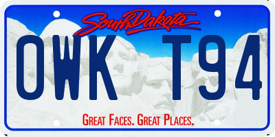 SD license plate 0WKT94