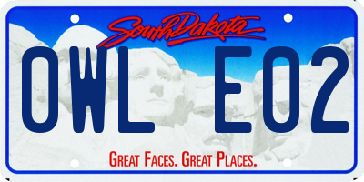 SD license plate 0WLE02