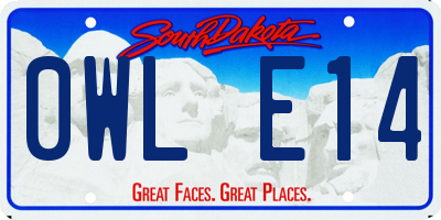 SD license plate 0WLE14