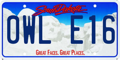 SD license plate 0WLE16