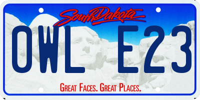 SD license plate 0WLE23