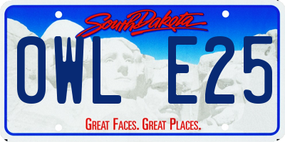SD license plate 0WLE25