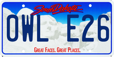 SD license plate 0WLE26