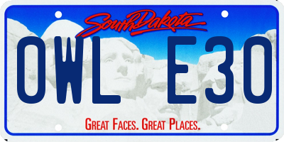 SD license plate 0WLE30