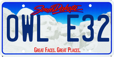 SD license plate 0WLE32