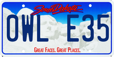 SD license plate 0WLE35