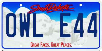 SD license plate 0WLE44