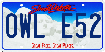 SD license plate 0WLE52