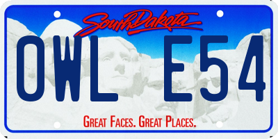 SD license plate 0WLE54