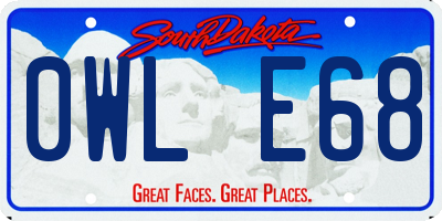 SD license plate 0WLE68