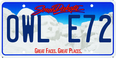 SD license plate 0WLE72