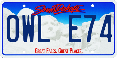 SD license plate 0WLE74