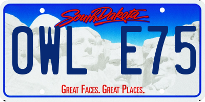 SD license plate 0WLE75