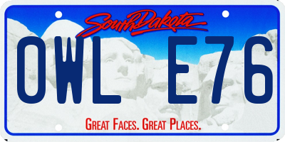 SD license plate 0WLE76