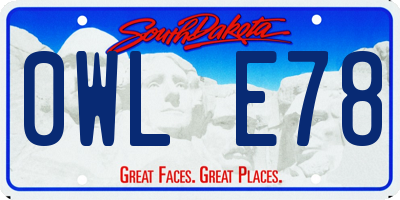 SD license plate 0WLE78