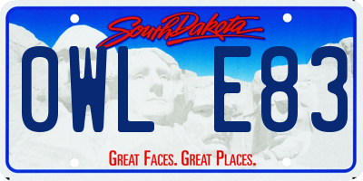 SD license plate 0WLE83