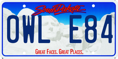 SD license plate 0WLE84