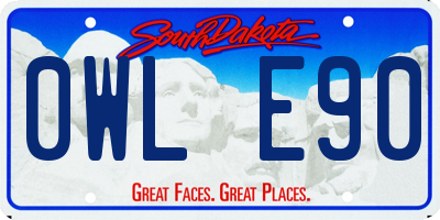 SD license plate 0WLE90