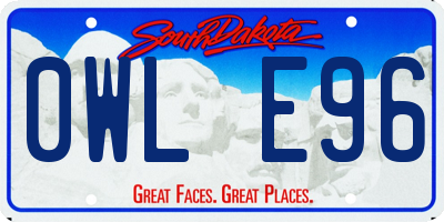 SD license plate 0WLE96