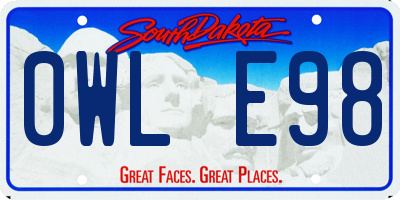 SD license plate 0WLE98