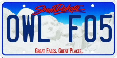 SD license plate 0WLF05